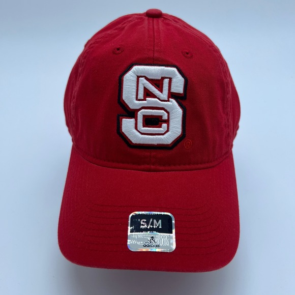 NC State Wolfpack Adidas Baseball Cap Hat Red Embroidered NCAA Small Medium S/M - Picture 1 of 7